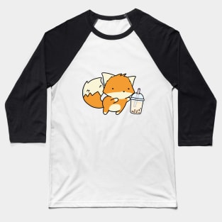 Little Fox Loves Boba! Baseball T-Shirt